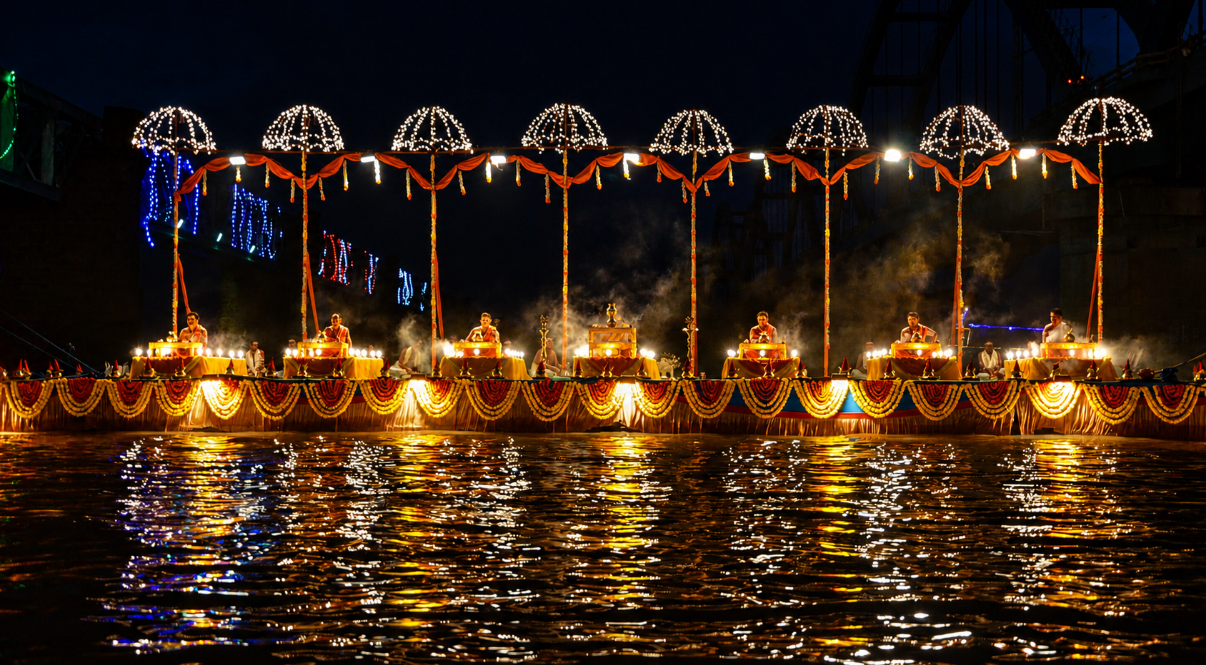 Godavari Nitya Harathi at the Pushkar Ghat
